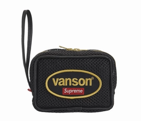 Supreme Vanson Leathers Cordura Mesh Wrist Bag Black