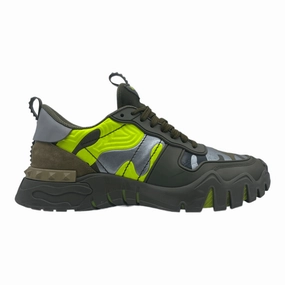 Valentino Garavani Camouflage Rockrunner Plus Sneaker Green Pre-Owned