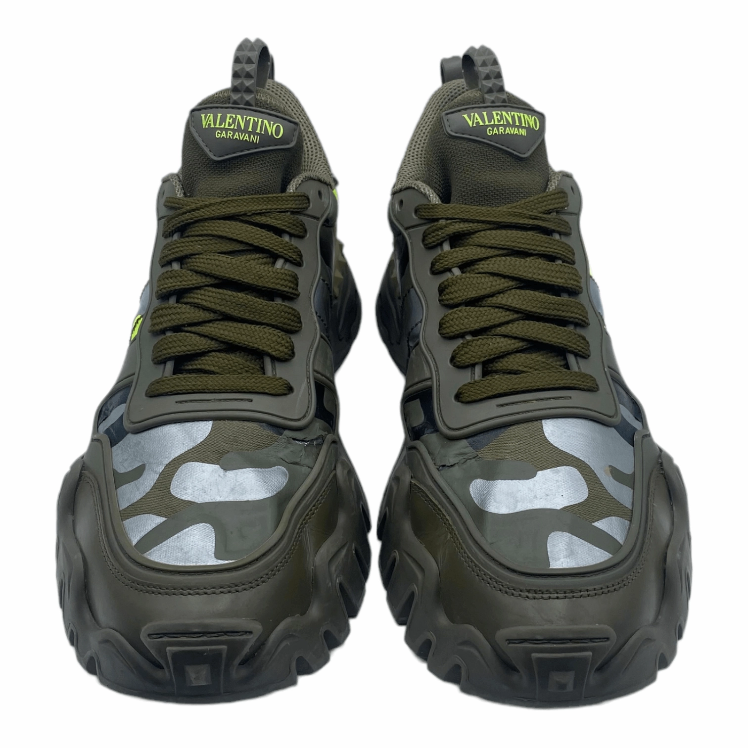 Valentino Garavani Camouflage Rockrunner Plus Sneaker Green Pre-Owned