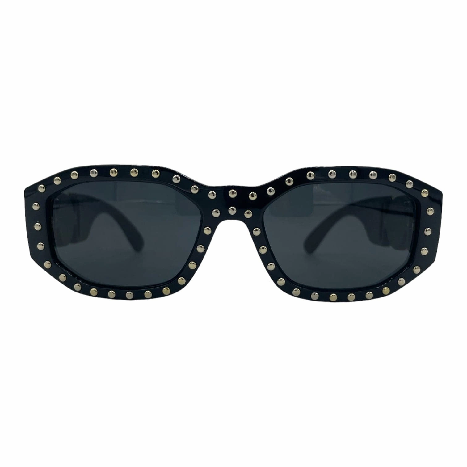 Versace Studded Acetate Sunglasses Black (W)