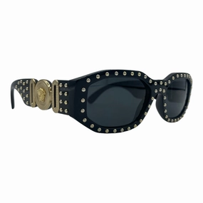 Versace Studded Acetate Sunglasses Black (W)